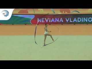 Neviana VLADINOVA (BUL) - 2018 Rhythmic Europeans, all around final ribbon