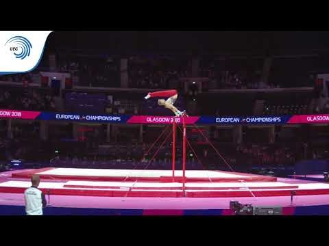 Lucas KOCHAN (GER) - 2018 Artistic Gymnastics Europeans, junior qualification high bar