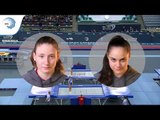 Marina CHAVARRIA & Melania RODRIGUEZ (ESP) - 2018 Trampoline Europeans, junior synchro final