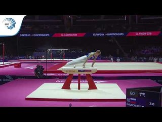 Mikhail KHUDCHENKO (RUS) - 2018 Artistic Gymnastics Europeans, junior qualification pommel horse