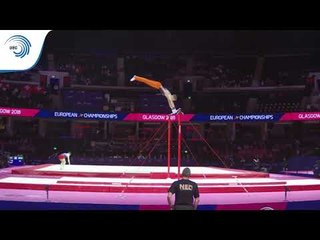 Lars VOS (NED) - 2018 Artistic Gymnastics Europeans, junior qualification horizontal bar