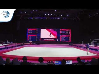 Elvira KATSALI (GRE) -  2018 Artistic Gymnastics Europeans, junior qualification floor