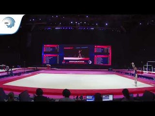 Alba ASENCIO (ESP) - 2018 Artistic Gymnastics Europeans, junior qualification floor