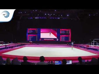Lihie RAZ (ISR) - 2018 Artistic Gymnastics Europeans, junior qualification floor