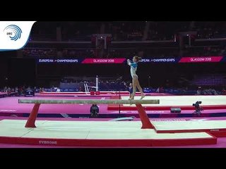 Anhelina DEINEKA (UKR) - 2018 Artistic Gymnastics Europeans, junior qualification beam