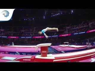Anhelina DEINEKA (UKR) - 2018 Artistic Gymnastics Europeans, junior qualification vault