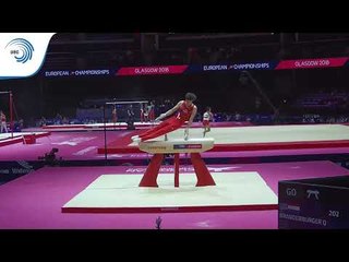 Quentin BRANDENBURGER (LUX) - 2018 Artistic Gymnastics Europeans, junior qualification pommel horse