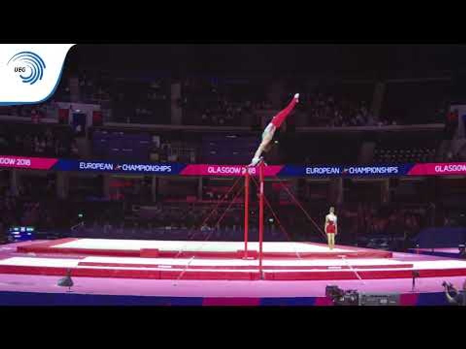 Artsiom PRYVOLNEU (BLR) - 2018 Artistic Gymnastics Europeans, junior qualification horizontal bar