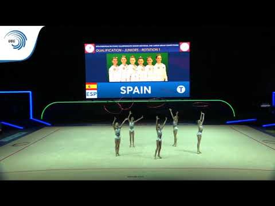 Spain - 2019 Rhythmic Gymnastics Europeans, junior groups 5 hoops qualification