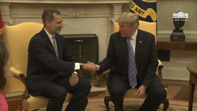 Trump recibe a los Reyes de España en la Casa Blanca