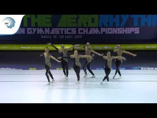 Download Video: Spain - 2019 Aerobics Europeans, junior Aero Dance final