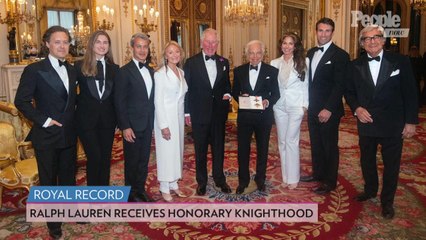 Ralph Lauren Receives Honorary U.K. Knighthood from Prince Charles at Buckingham Palace