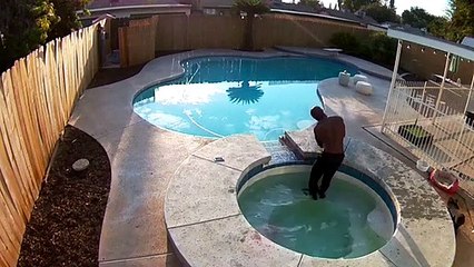 Man Jumps in Hot Tub to Save French Bulldog