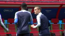 Griezmann entrena tras confirmar anoche que se queda en el Atleti