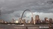 Timelapse of storm passing through downtown St. Louis