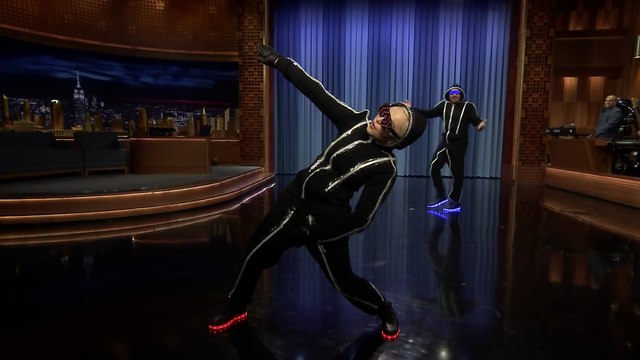 Neon Dance Battle with Madonna Jimmy Fallon