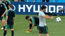 Último entrenamiento de Portugal antes de medirse mañana a la selección española