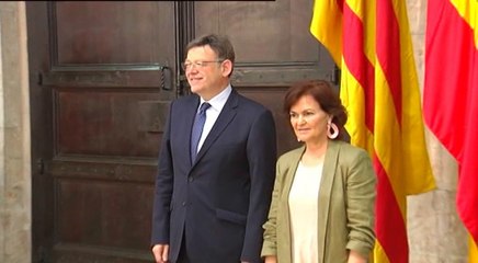 Reunión entre Carmen Calvo y Ximo Puig por llegada de Aquarius