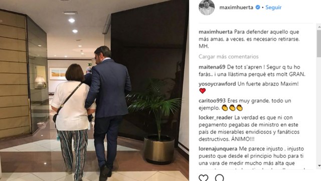 Los famosos se vuelcan con la despedida de Màxim Huerta