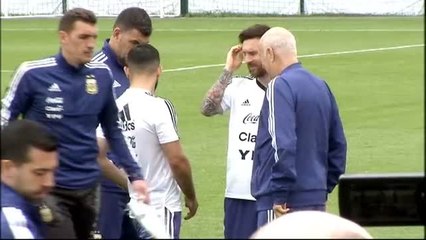 La selección argentina, relajada tres días antes de su debut en el Mundial
