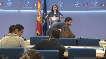 Adriana Lastra en rueda de prensa