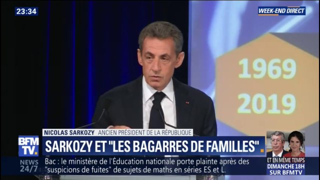 Dans un colloque consacré à Georges Pompidou, Nicolas Sarkozy évoque une bagarre de familles chez Les Républicains