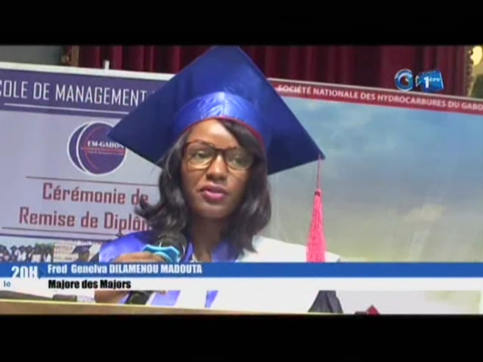 RTG/Cérémonie de remise de diplômes de fin de cycle à une centaine d’étudiants de l’école de management du Gabon