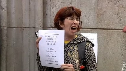 Tensión en un acto de Sociedad Civil Catalana en la UB