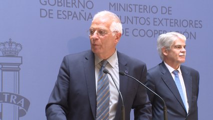 Borrell asume su cargo "en tiempos difíciles para España"