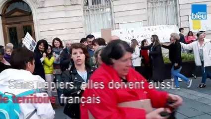 Mobilisation à Mont-de-Marsan pour huit familles sans papiers