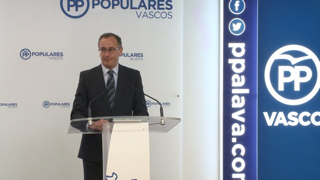 El presidente del PP vasco, Alfonso Alonso