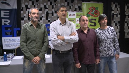 Rueda de prensa de sindicatos de la Ertzaintza
