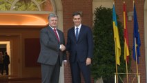 Pedro Sánchez recibe al presidente de Ucrania