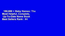100,000   Baby Names: The Most Helpful, Complete,   Up-To-Date Name Book  Best Sellers Rank : #4