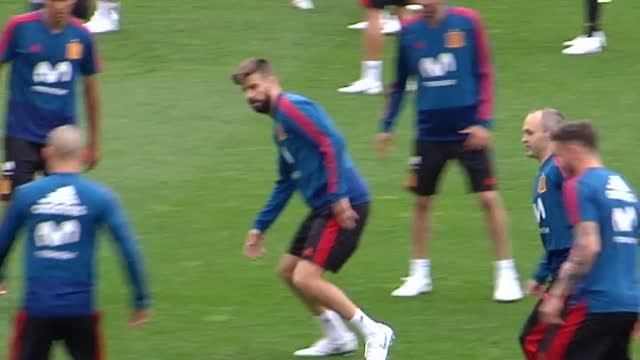 Tercer día de preparación de la selección española para el Mundial