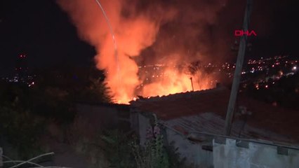 BAŞKENT'TE 2 GECEKONDU YANDI 6 KİŞİLİK AFGAN AİLEYİ KOMŞULARI KURTARDI