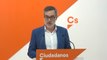 Ciudadanos ofrece diálogo al PSOE si Pedro Sánchez retira la moción de censura