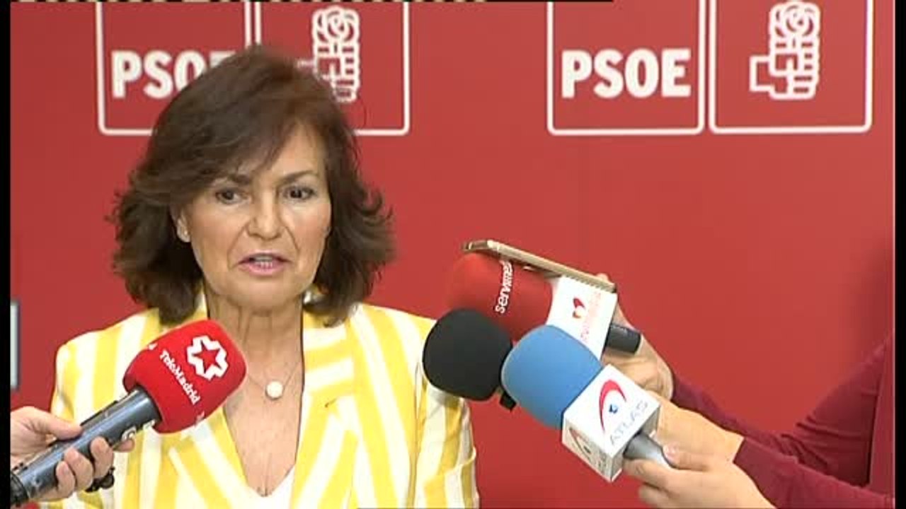 Calvo asegura que la intención del PSOE es convocar elecciones en unos meses