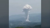 Impresionante explosión de una pirotecnia clandestina en Tui