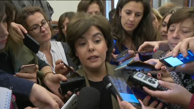 Sáenz de Santamaría dice que la vigencia del 155 está en manos del señor Torra