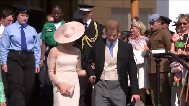 La primera aparición pública de Meghan y Harry como marido y mujer