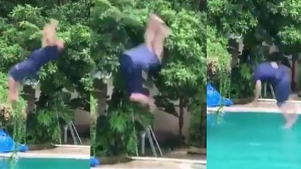 Salman Khan's pool stunt video will leave you in shock; Check out | FilmiBeat