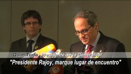 Quim Torra ofrece diálogo a Rajoy: "Marque lugar del encuentro"