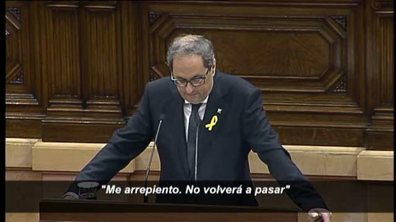 Los tuits del pasado de Torra salen a la palestra en la investidura del Parlament