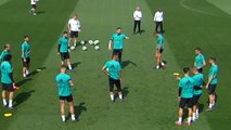 El Madrid prepara el encuentro de mañana contra el Celta
