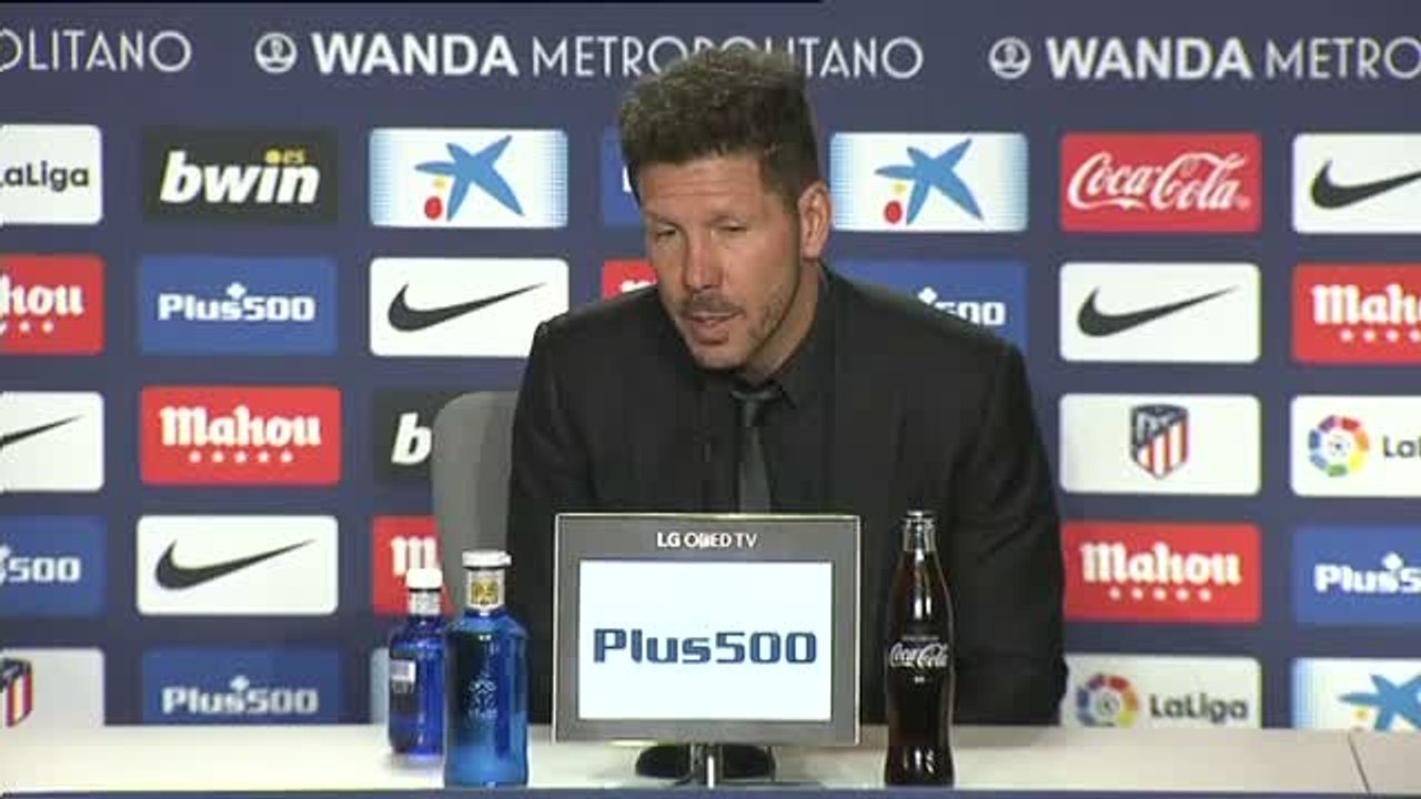 Simeone: "Las fuerzas, como mi voz, cada vez son menos"