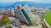 Taiwan Earthquake Leaves Tall Building Hanging In Dangerous Tilt