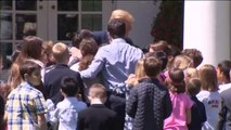 Trump invita a los hijos de su equipo y de los periodistas a la Casa Blanca