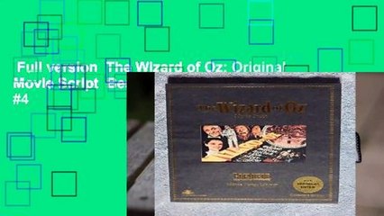 Full version  The Wizard of Oz: Original Movie Script  Best Sellers Rank : #4