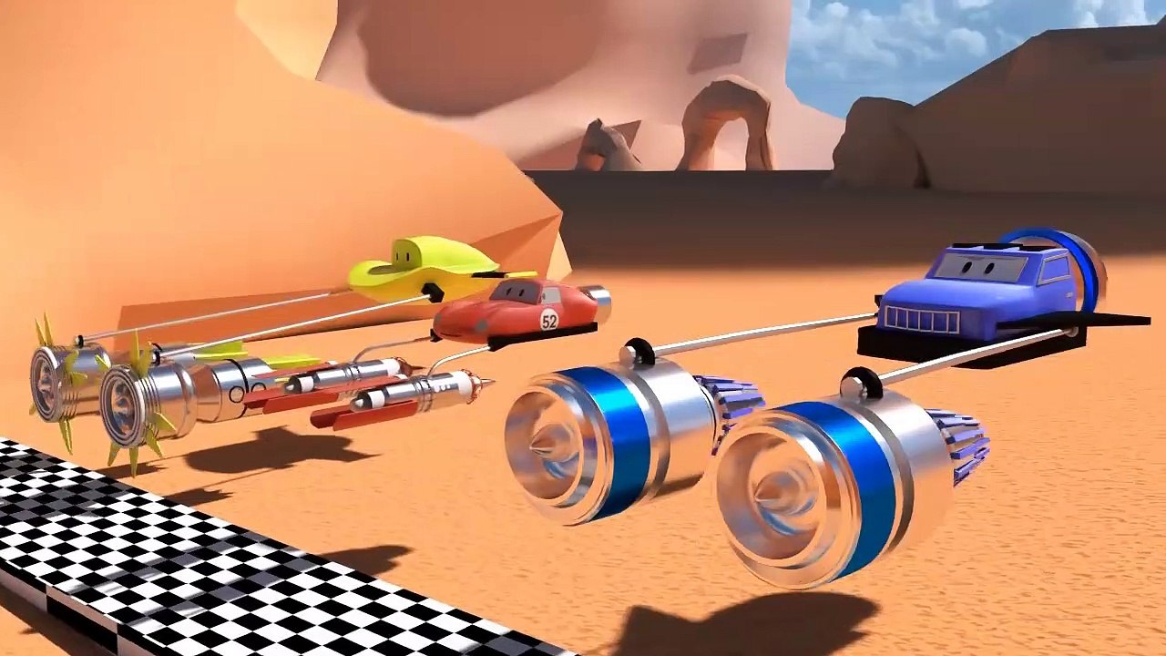 Spid la voiture de course + 2 vaisseaux Star Wars épisode | Dessin animé pour enfants